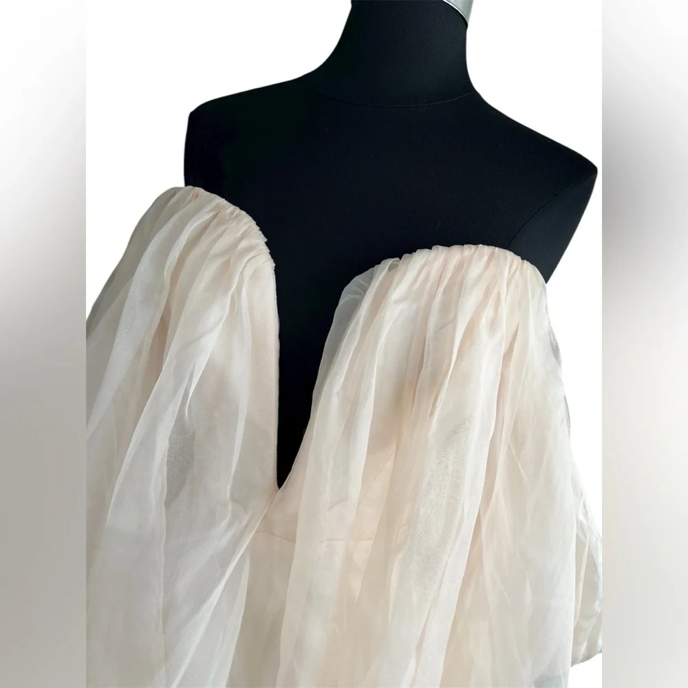 ZIMMERMANN Crush Pink Strapless gathered silk-organza Mini Dress AU 0 (US 4) - Picture 6 of 12